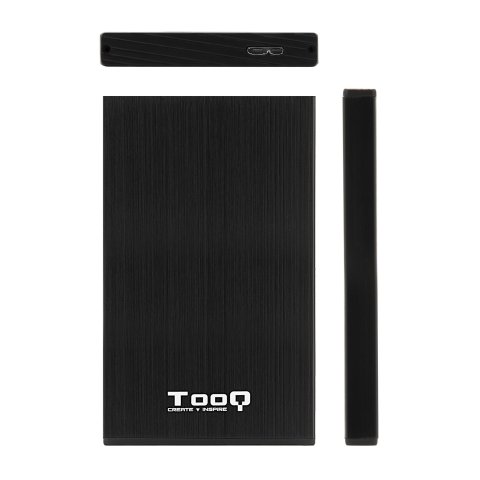 Caja Externa 2.5" Usb 3.0 Tooq Tqe-2527b Para Hd Hasta 9,5 Sata Usb 3.0 3.1 Gen1 Negra
