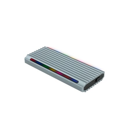 Caja Externa M.2 Usb-c Tooq Tqe-2221g Para M.2 Ngff nvme Usb 3.1 Gen2 Usb-a Gris