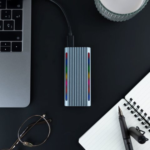 Caja Externa M.2 Usb-c Tooq Tqe-2221g Para M.2 Ngff nvme Usb 3.1 Gen2 Usb-a Gris