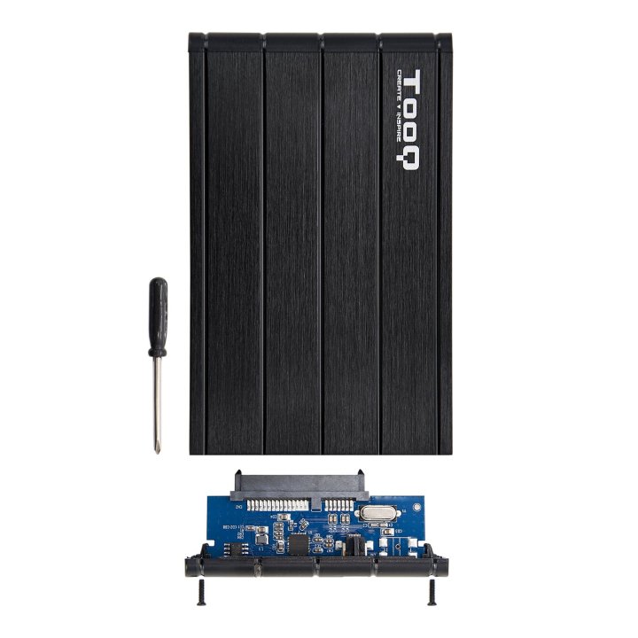 Caja Externa 2.5" Usb 3.0 Tooq Tqe-2530b Para Hd Hasta 9,5 Sata Usb 3.0 Negra