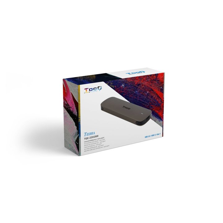 Caja Externa M.2 Usb-c Tooq Tqe-2202br Para M.2 Ngff Usb 3.1 Gen1 Marron