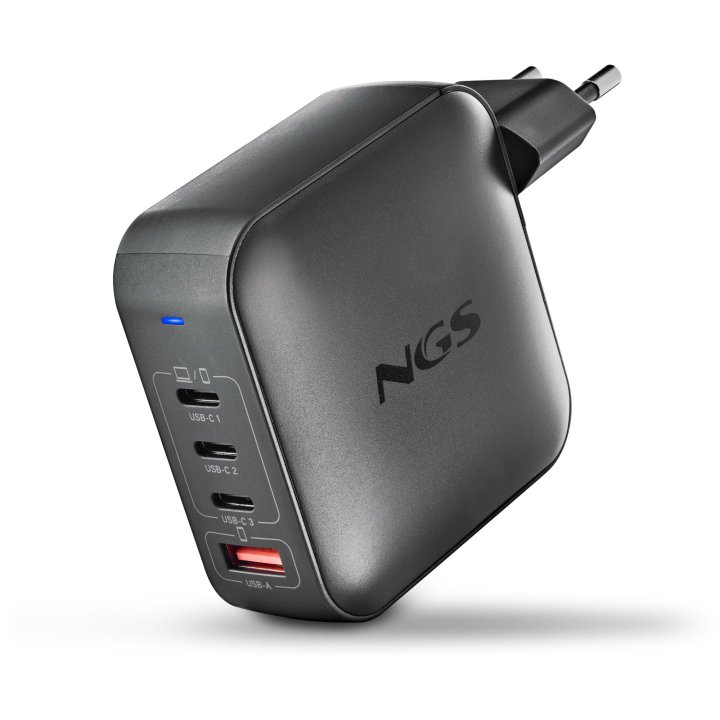 Cargador De Pared Ngs Bud 165w Gan 3xusb-c 1xusb-a