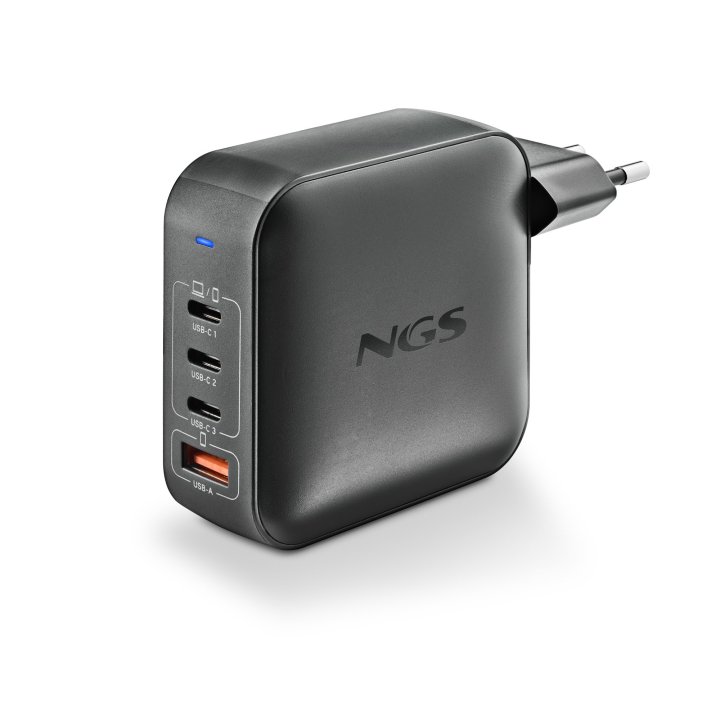 Cargador De Pared Ngs Bud 165w Gan 3xusb-c 1xusb-a