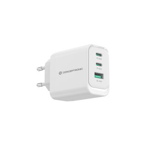 Cargador De Pared Quick Charge 3.0 Pd  Pps 2 Puertos Usb-c 1 Puerto Usb-a Conceptronic Althea 65w  2