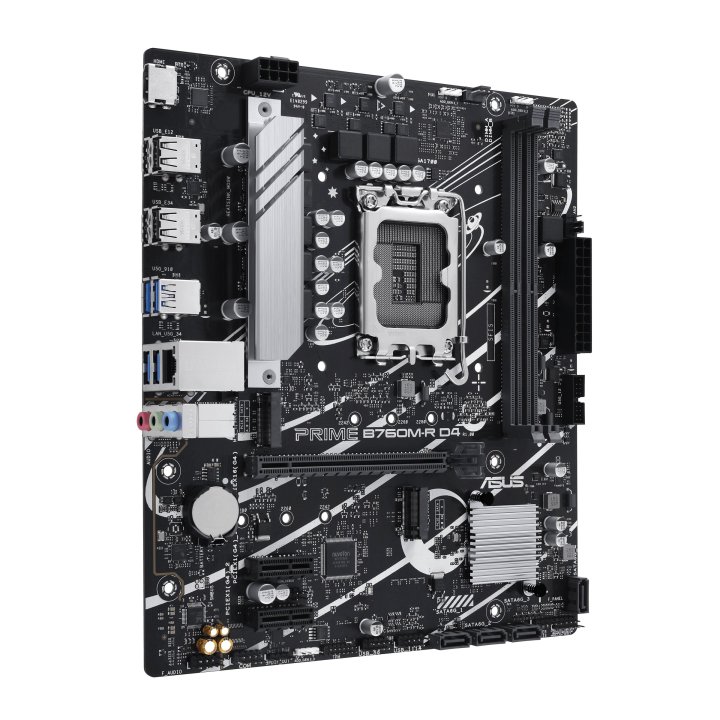 Pb Asus Prime B760m-r D4 M-atx Skt 1700 13º 14º Gen 2xddr4 3200mhz Hdmi 2xm.2 G-lan 2,5 Gb Usb3.2 Iluminacion Rgb