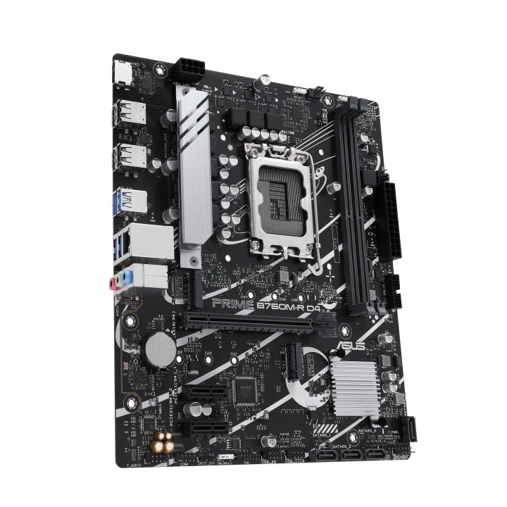 Pb Asus Prime B760m-r D4 M-atx Skt 1700 13º 14º Gen 2xddr4 3200mhz Hdmi 2xm.2 G-lan 2,5 Gb Usb3.2 Iluminacion Rgb