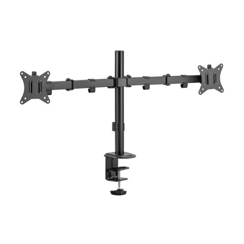 Soporte De Mesa Equip 650157 Para 2 Pantallas 17"-32" De Brazo Inclinable Y Giratorio 360§ Max. Vesa 100x100 Hata 9kg Por Pan