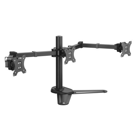 Soporte De Mesa Con Base Equip 650125 Para 3 Pantallas 13"-27" Doble Brazo Vesa Standard Hasta 8kg