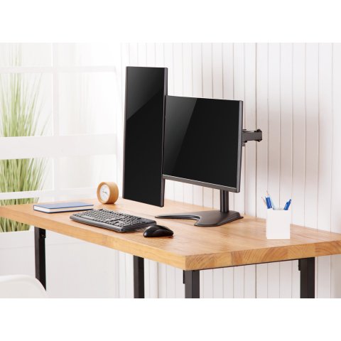 Soporte De Mesa Con Base Equip 650123 Para 2 Pantallas 13"-32" Doble Brazo Vesa Standard Hasta 8kg