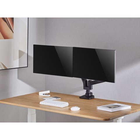 Soporte De Mesa Equip 650182 Para 2 Pantalla De 17"-35" Negro Max. 20kg Por Pantalla Max.vesa 100x100 Resorte De Gas