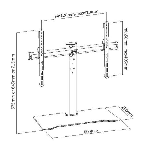 Soporte De Mesa Con Base Equip 650601 Para 1 Pantalla 32" - 55"fijo Max. Vesa 600x400 Hasta 40kgs