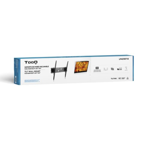 Soporte De Pared Fijo Tooq Lp42130t-b Para Pantalla 60-100" Max. 130kg Vesa Max. 1000x800 Inclinacio