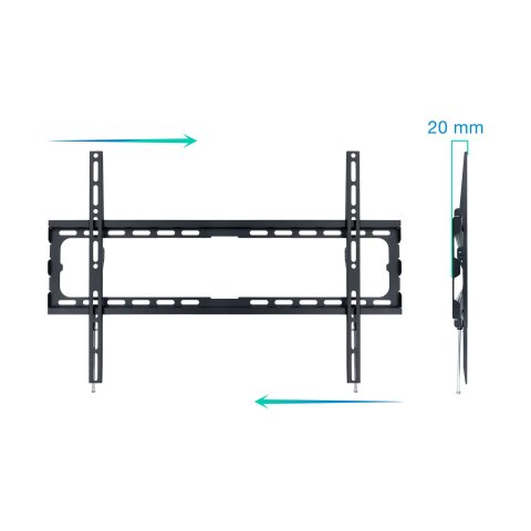 Soporte De Pared Fijo Tooq Lp1080f-b Para Pantalla 37"- 80" Max 45kg Vesa 200x200 A 600x400 Color Negro