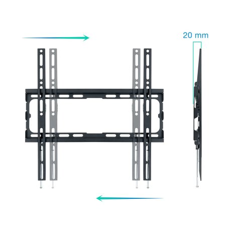 Soporte De Pared Fijo Tooq Lp1070f-b Para Pantalla 32"- 70" Max 45kg Vesa 400x400