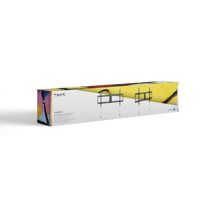 Soporte De Pared Fijo Tooq Lp4390f-b Para Pantalla 43-90" Max. 70kg Vesa Max. 800x400 Negro