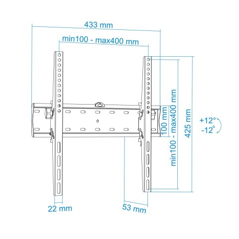 Soporte De Pared Fijo Tooq Lp4255t-b Para Pantalla 32-55" Max. 40kg Vesa Max. 400x400 Inclinacion Negro
