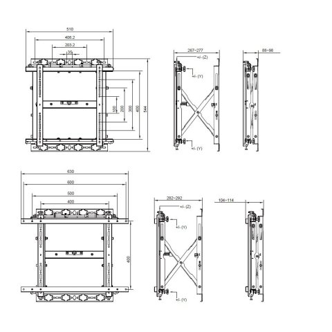Soporte De Pared Fijo Equip 650325 Para Pantalla 19"-70" Push-in Pop-out Vesa Max 600x400 Peso Max. 50kg