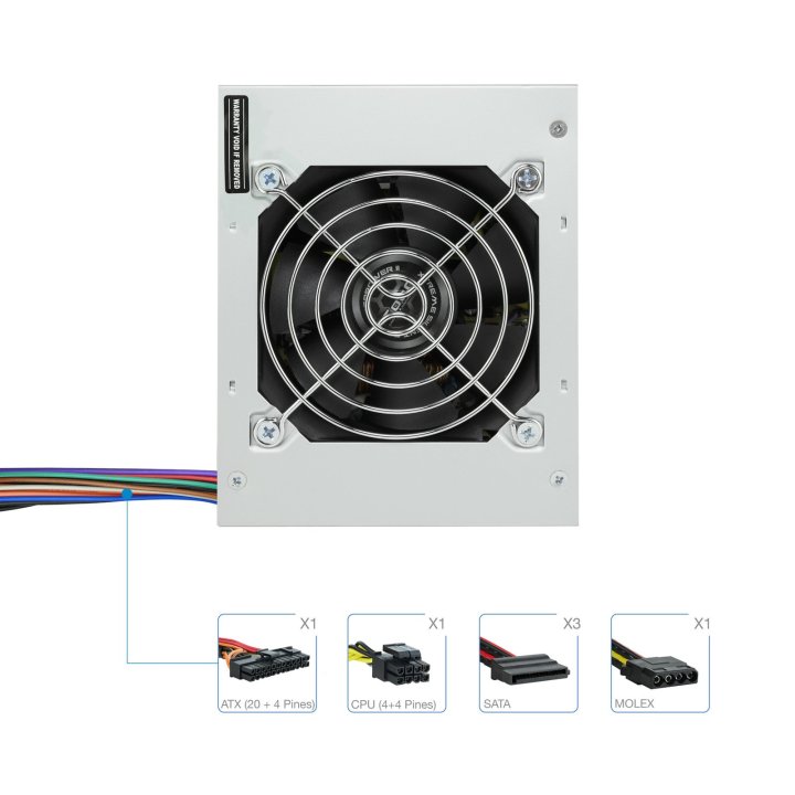 Fuente De Alimentacion Sfx Tooq 500w Tqep-500s-sfx  Ventilador 80mm Medidas 125x100x63 Fuente Destinada A Reparaciones