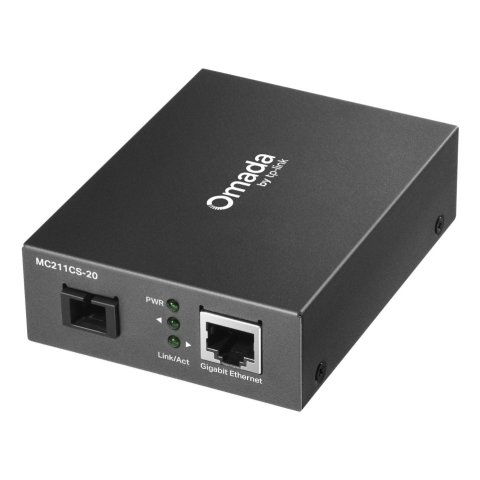 Convertidor Fibra Tp-link Mc211cs-20 Rj45 Eth A Fibra Monomodo Sc 1gb Fullduplex Hasta 20km 