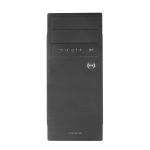 Caja Atx Semitorre Tacens Initiox Black Frontal Con Acabado Aluminio Pulido 2xbahia Externa 5.25" 2xusb 3.0 1xusb 2.0 Sin Fue 2