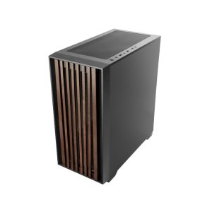 Caja Atx Semitorre Mars Gaming Mcwoodc Madera Y Cristal Cromado 2x3.5 3x2.5 Gpu 365mm 2