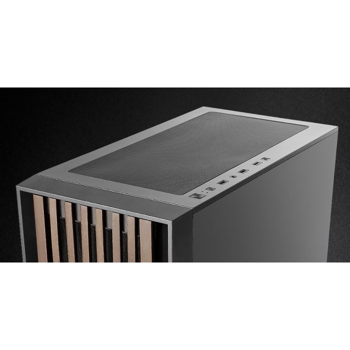 Caja Atx Semitorre Mars Gaming Mcwoodc Madera Y Cristal Cromado 2x3.5 3x2.5 Gpu 365mm