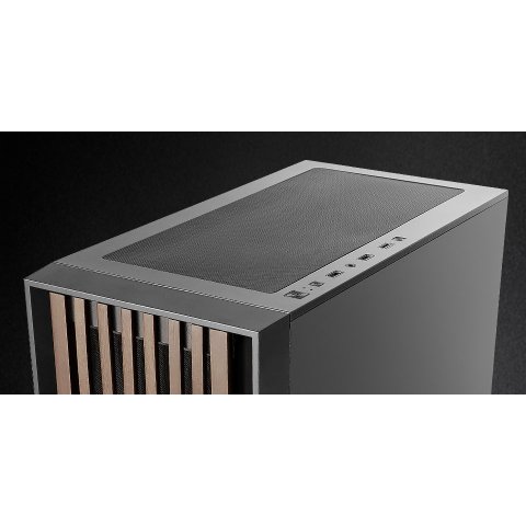 Caja Atx Semitorre Mars Gaming Mcwoodc Madera Y Cristal Cromado 2x3.5 3x2.5 Gpu 365mm