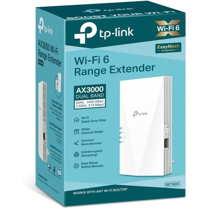 Range Extender Wifi 6 Dualband Tp-link Re780x...