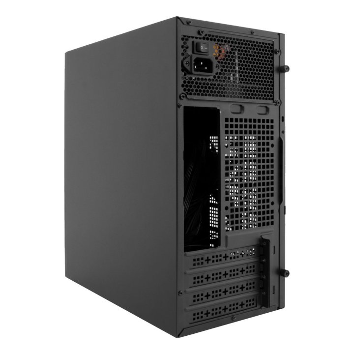 Caja Microatx Coolbox M440 Gpu 250mm 1x3.5 1x2.5 Fuente 500w Color Negro