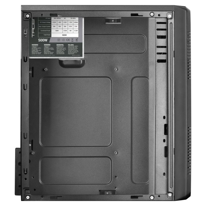 Caja Microatx Tacens Anima Acm500 Frontal Negro Diseño Alumini Pulido Usb 3.0 Y 2.0 Fuente De 500w Incluida
