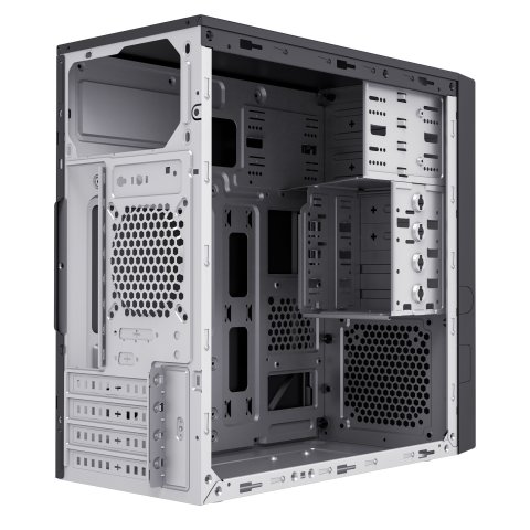 Caja Micro Atx Unyka Aero C12 Frontal Aluminio Cepillado Usb3,0 Usb-c Color Negro Sin F.a