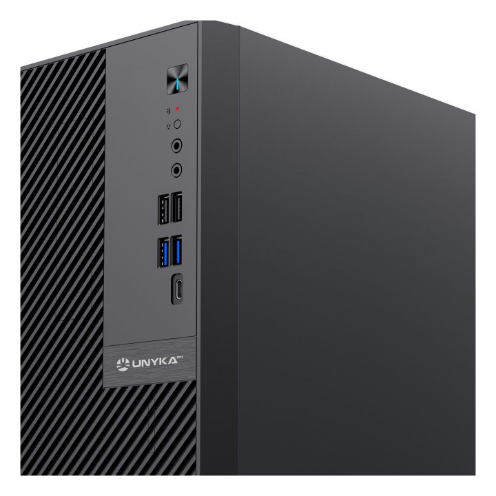 Caja Micro Atx Unykach Numen 500 Pro Type C Color Negro Sin Fuente De Alimentacion
