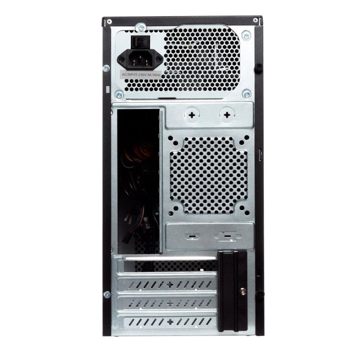 Caja Micro Atx Unykach Grey Rain Evo Color Negro Frontal Cepillado Con Regillas Laterales Usb 2.0 Y 3.0 Incluye Fuente De Ali