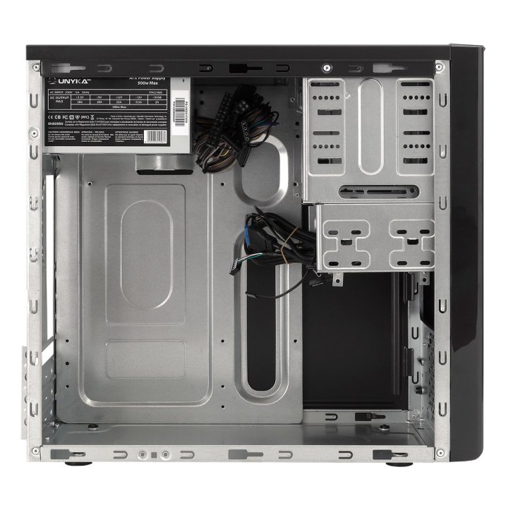 Caja Micro Atx Unykach Matx Uk6023 U3 Color Negro Usb 2x2.0 2x3.0 Incluye Fuente De Alimentacion 500wat