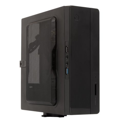 Caja Itx Unykach Uk1007 Uso En Posicion Horicontal O Vertical, Incluye Soporte Vesa Para Colgar Usb 3.0 + 2.0 Card Reader Inc