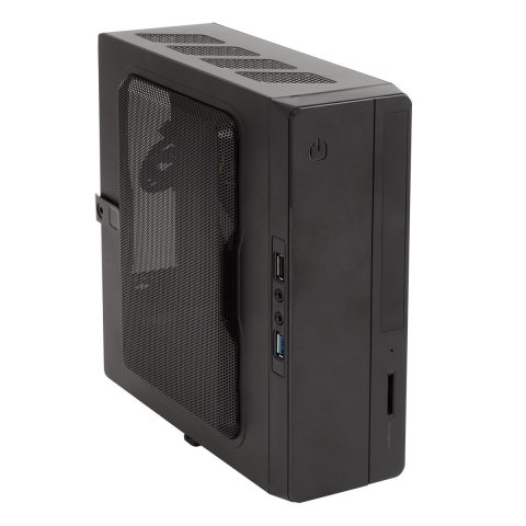 Caja Itx Unykach Uk1007 Uso En Posicion Horicontal O Vertical, Incluye Soporte Vesa Para Colgar Usb 3.0 + 2.0 Card Reader Inc