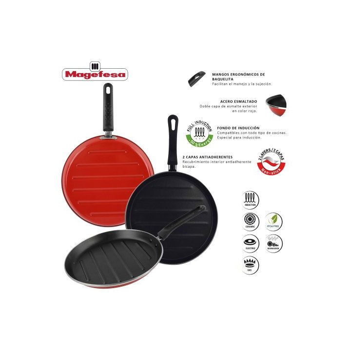 Asador Magefesa K2 Rojo 28 Bajo Acero...