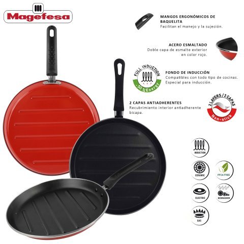 Asador Magefesa K2 Rojo 28 Bajo Acero...