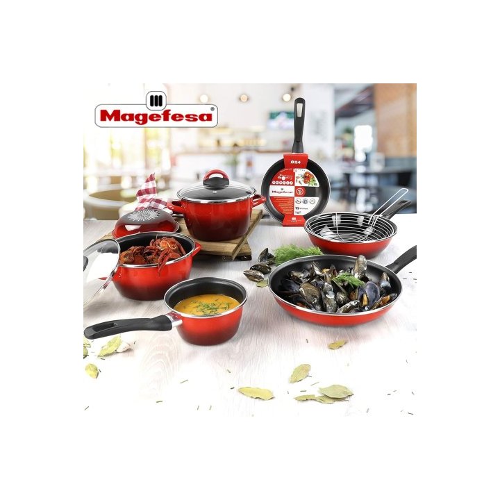 Asador Magefesa K2 Rojo 28 Bajo Acero...