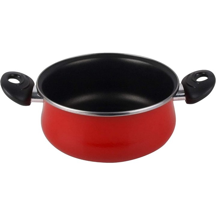 Olla Con Tapa Cristal Magefesa K2 Rojo 28 Acero...