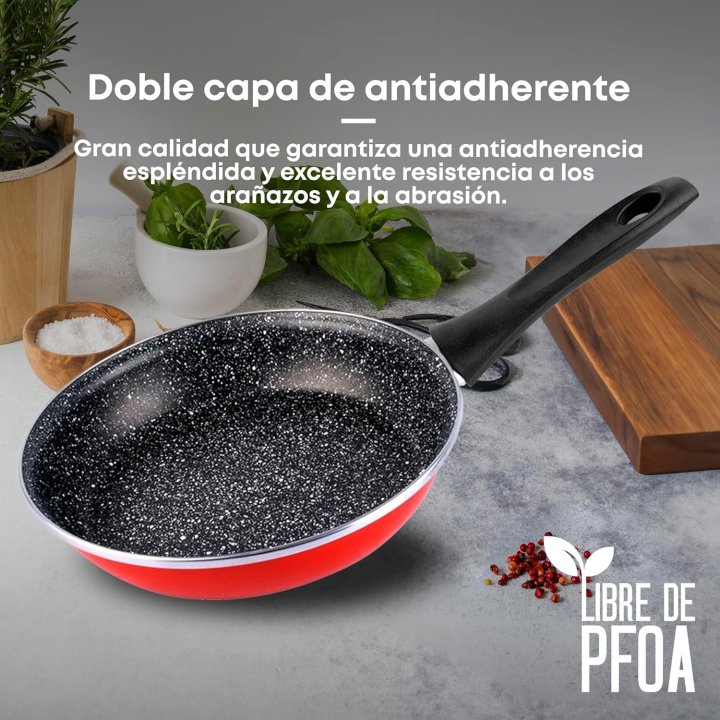Sarten Magefesa K2 Rojo 24-26-28 Lote Acero...