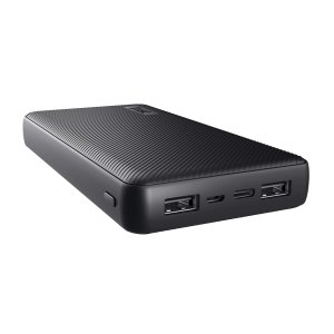 Powerbank Universal Trust 24676 Primo 20000mah Color Negro Input Micro Usb Y Usb-c Out 2 Usb-a 1 Usb