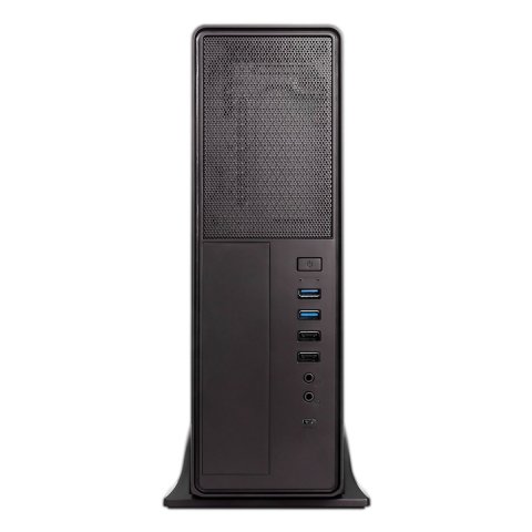 Caja Microatx Slim Unyka Matx 2010se Frontal Micro Perforado Conector Usb Type C Con Fuente Sfx 450w Apta Para Reparaciones