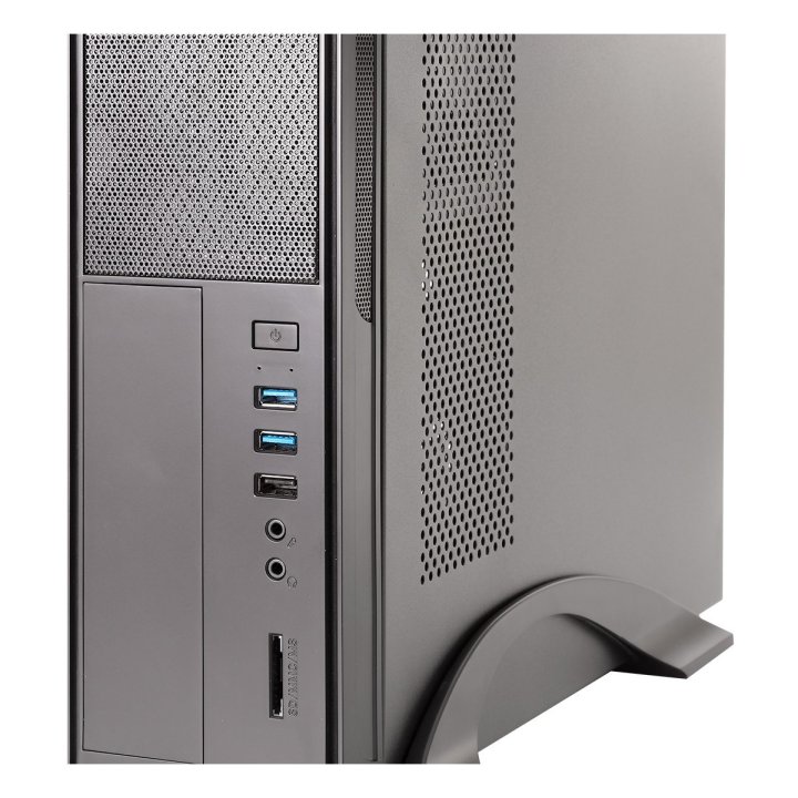 Caja Microatx Slim Unyka Matx Uk2010 Permite Posicion Horizontal O Vertical Color Negro Con Fuente Sfx 450w