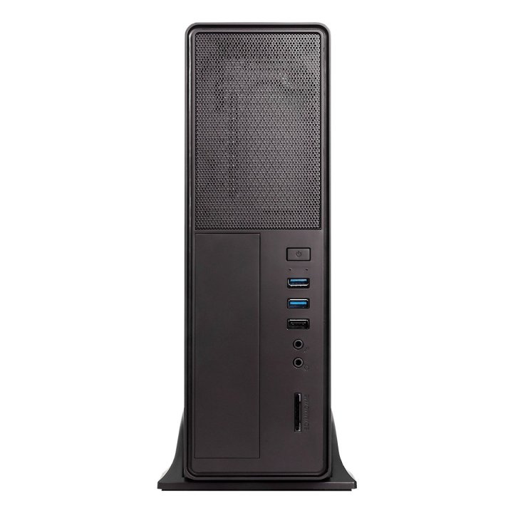 Caja Microatx Slim Unyka Matx Uk2010 Permite Posicion Horizontal O Vertical Color Negro Con Fuente Sfx 450w