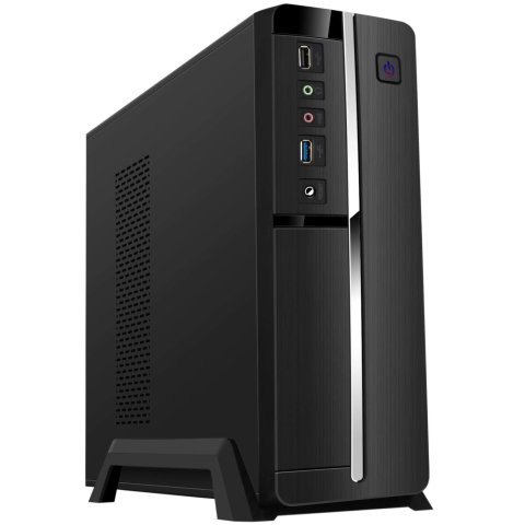 Caja Microatx Slim Tooq Tqc-3005u3 Microatx mini Itx 500w Sfx 2xusb 4 Sata 1 Molex Negra