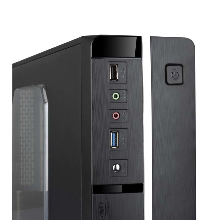 Caja Microatx Slim Tooq Tqc-3005u3 Microatx mini Itx 500w Sfx 2xusb 4 Sata 1 Molex Negra