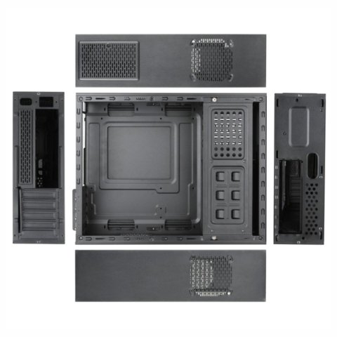 Caja Microatx Slim Tooq Tqc-3005u3 Microatx mini Itx 500w Sfx 2xusb 4 Sata 1 Molex Negra