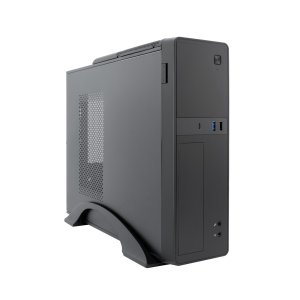 Caja Microatx Slim Coolbox T310 1x 3.5″ 1x2.5″ 1x5,25" Gpu 225max Low Profile  Fuente 300bz Negro
R Negro