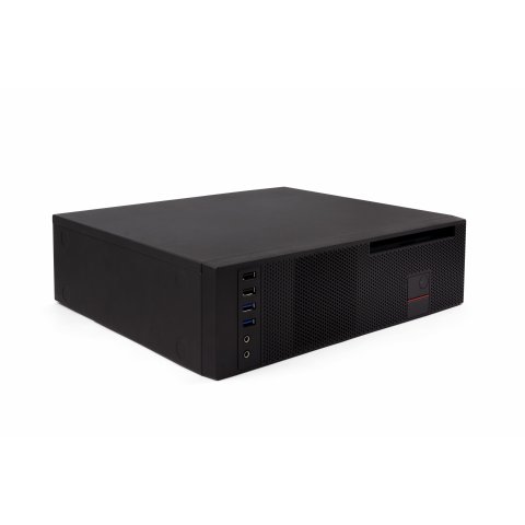Caja Microatx Slim Coolbox T360 Black Integra Fuente Tfx 80plus Bronze Posicion Vertical Y Horizontal